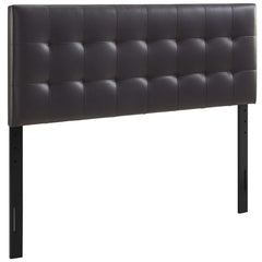 Lily Brown Upholstered Vinyl Queen Headboard - Ornate Home
