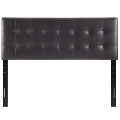 Lily Brown Upholstered Vinyl Queen Headboard - Ornate Home