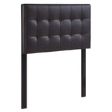 Lily Brown Upholstered Vinyl Twin Headboard - Ornate Home