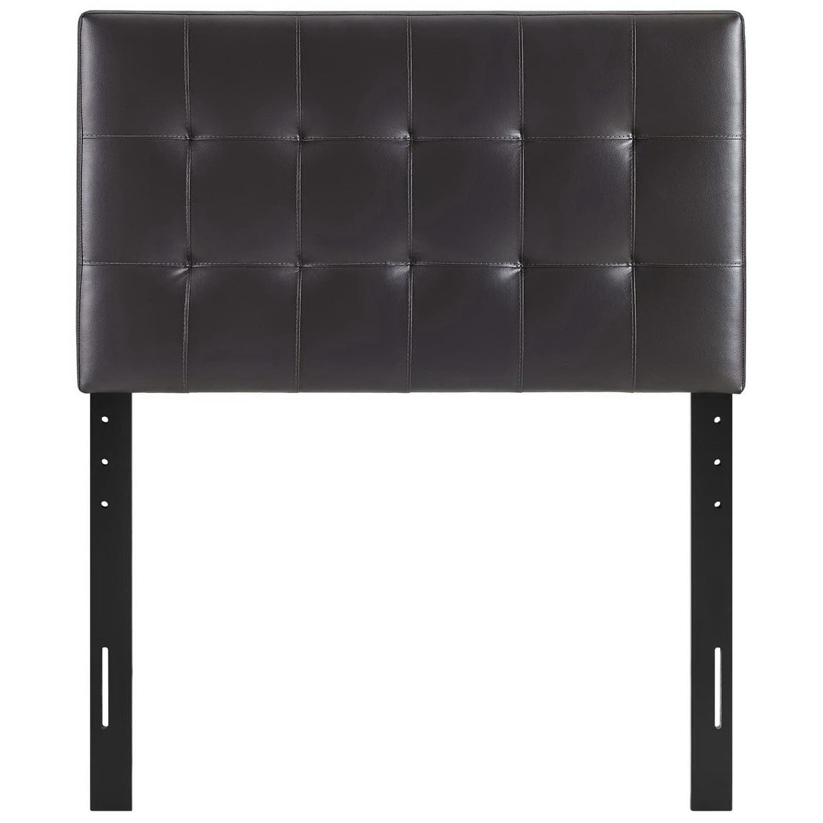 Lily Brown Upholstered Vinyl Twin Headboard - Ornate Home