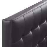 Lily Brown Upholstered Vinyl Twin Headboard - Ornate Home