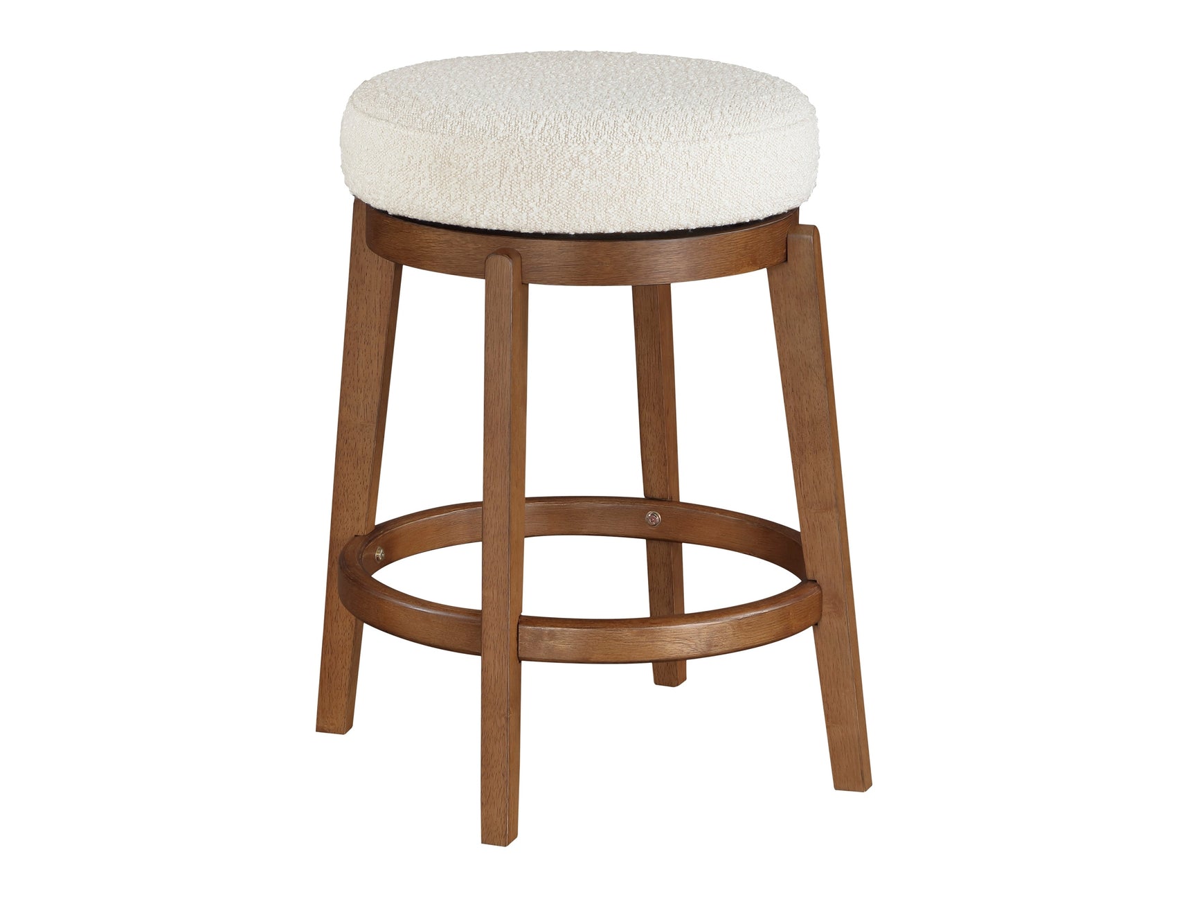 Lily Brown/White Swivel Counter Height Stool - Ornate Home