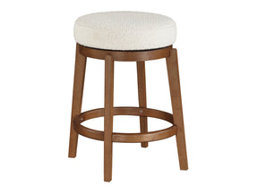 Lily Brown/White Swivel Counter Height Stool - Ornate Home