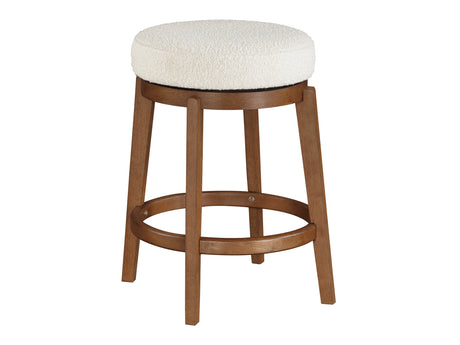 Lily Brown/White Swivel Counter Height Stool - Ornate Home