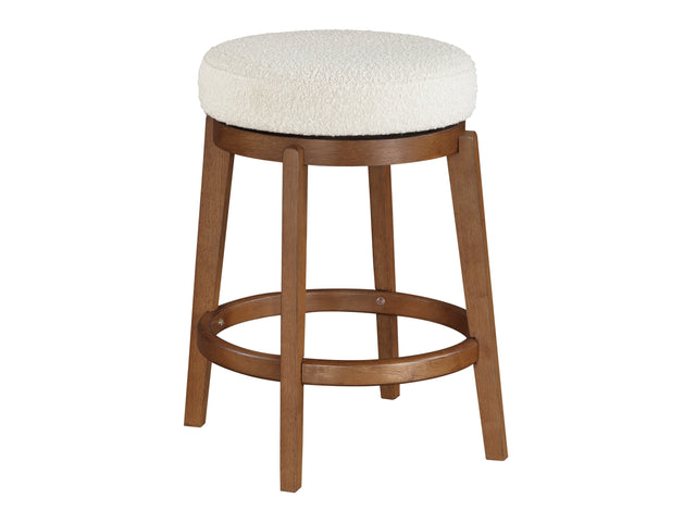 Lily Brown/White Swivel Counter Height Stool - Ornate Home