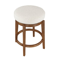 Lily Brown/White Swivel Counter Height Stool - Ornate Home