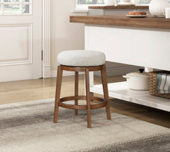 Lily Brown/White Swivel Counter Height Stool - Ornate Home