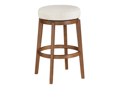 Lily Brown/White Swivel Pub Height Stool - Ornate Home