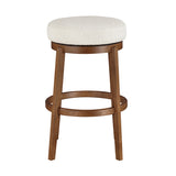 Lily Brown/White Swivel Pub Height Stool - Ornate Home