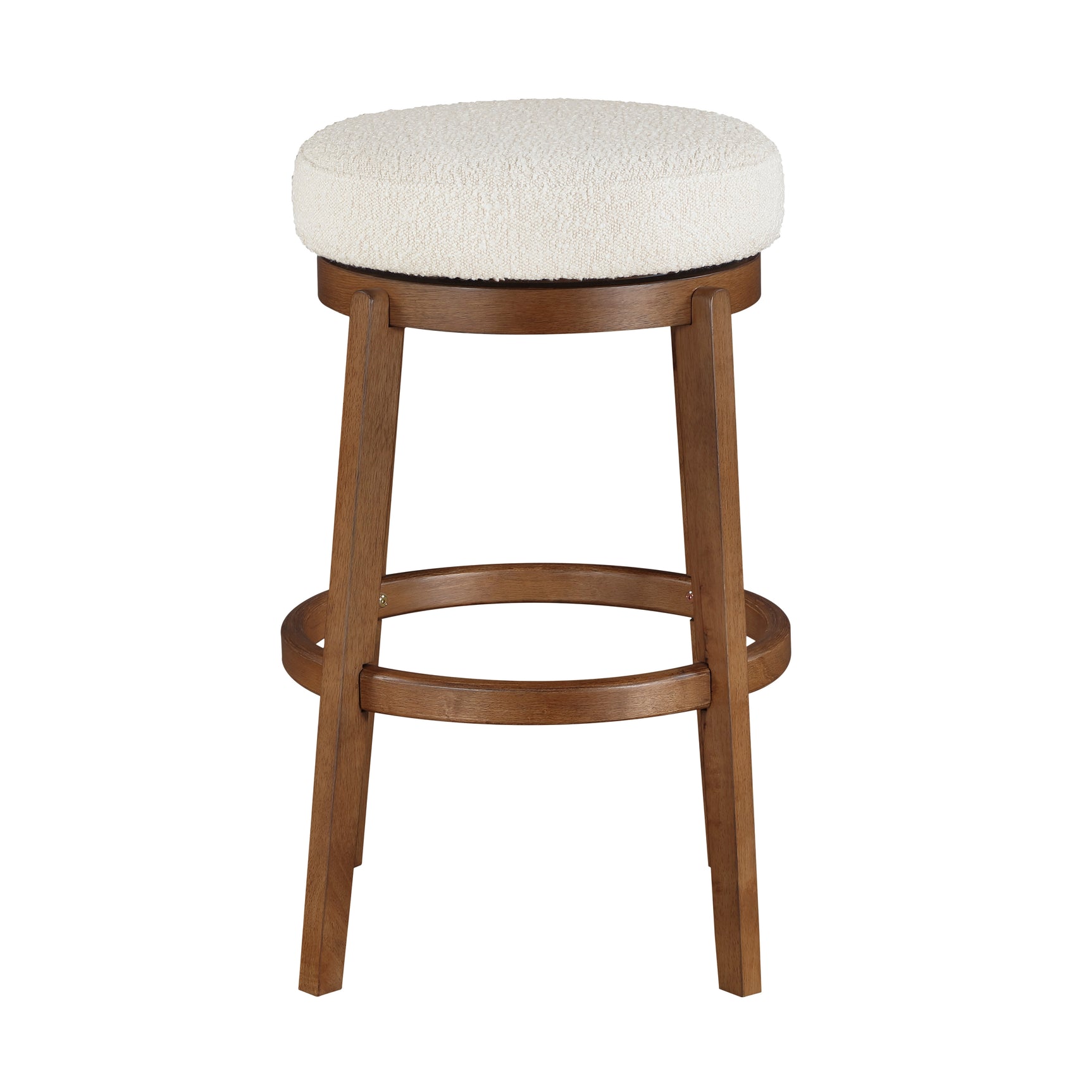Lily Brown/White Swivel Pub Height Stool - Ornate Home
