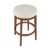 Lily Brown/White Swivel Pub Height Stool - Ornate Home