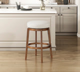 Lily Brown/White Swivel Pub Height Stool - Ornate Home