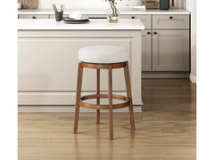 Lily Brown/White Swivel Pub Height Stool - Ornate Home