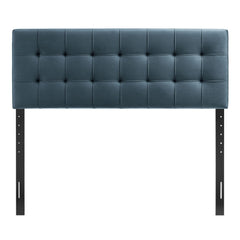 Lily Cadet Blue Stain-Resistant Performance Velvet King Size Headboard - Ornate Home