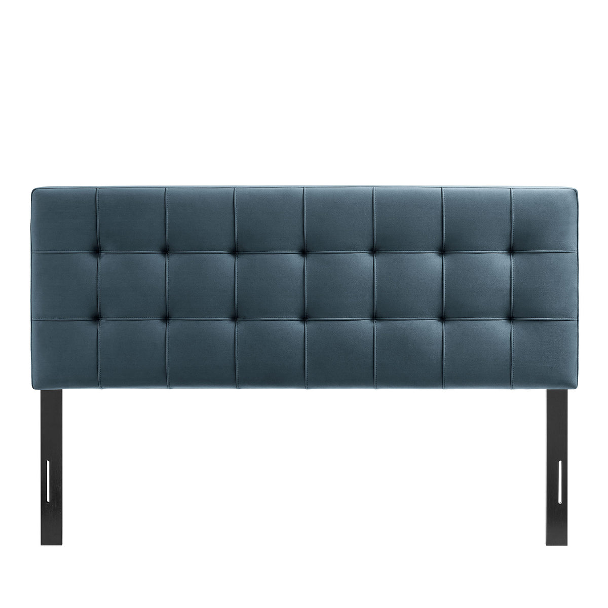Lily Cadet Blue Stain-Resistant Performance Velvet Queen Size Headboard - Ornate Home