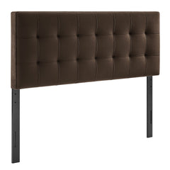 Lily Chocolate Brown Stain-Resistant Performance Velvet King Size Headboard - Ornate Home