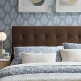 Lily Chocolate Brown Stain-Resistant Performance Velvet Queen Size Headboard - Ornate Home