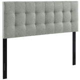Lily Gray Upholstered Fabric Full Headboard - Ornate Home