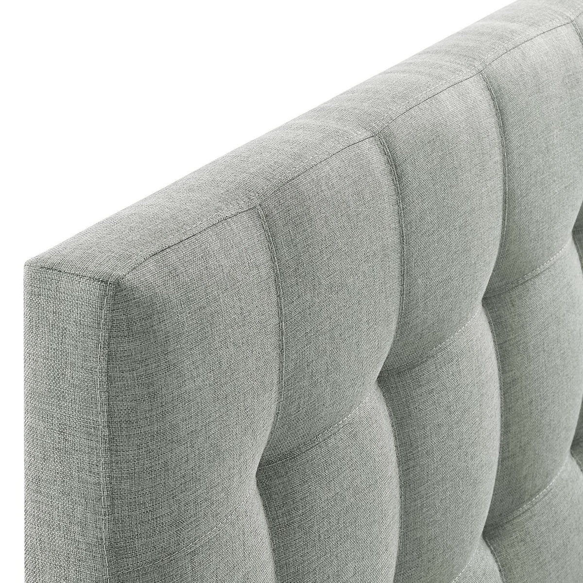 Lily Gray Upholstered Fabric Full Headboard - Ornate Home