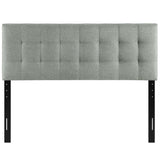 Lily Gray Upholstered Fabric Full Headboard - Ornate Home