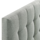 Lily Gray Upholstered Fabric King Headboard - Ornate Home