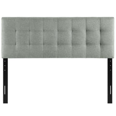 Lily Gray Upholstered Fabric King Headboard - Ornate Home