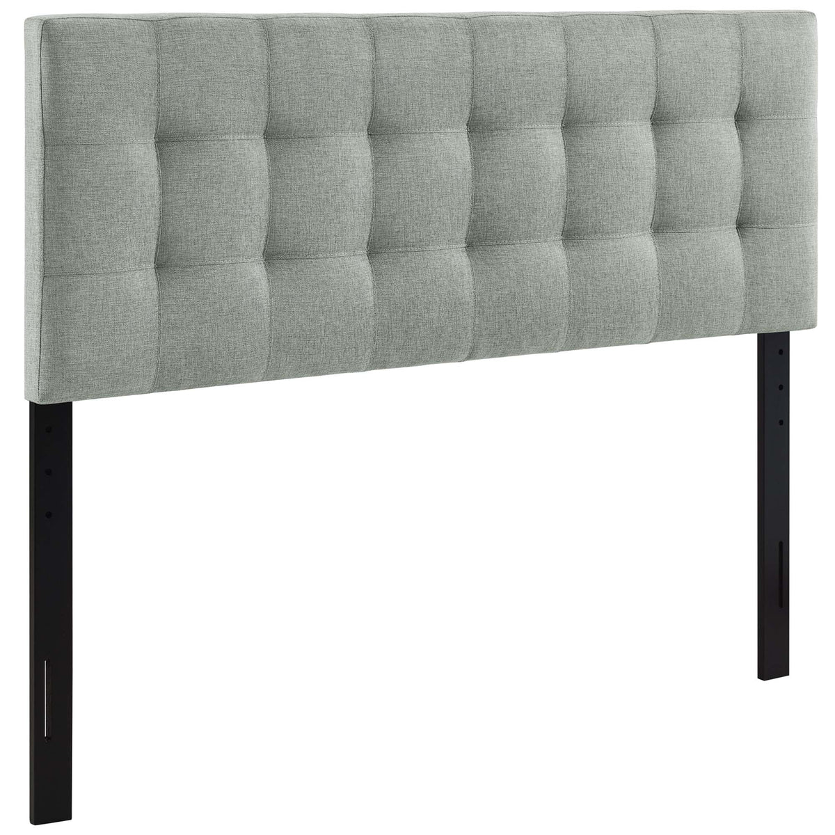 Lily Gray Upholstered Fabric Queen Headboard - Ornate Home