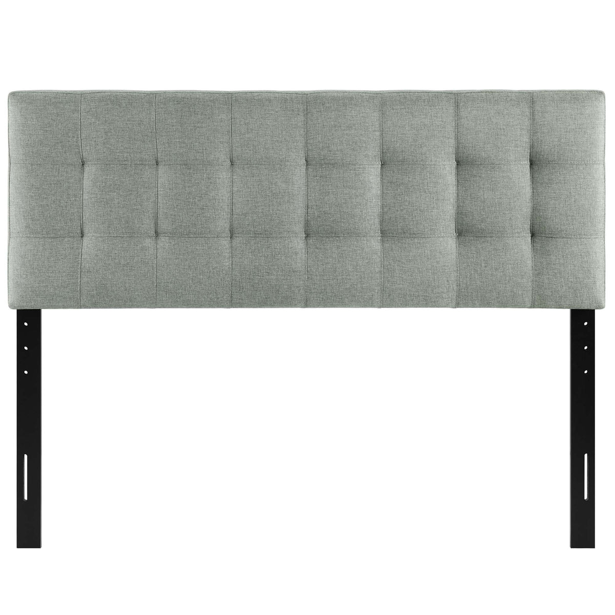 Lily Gray Upholstered Fabric Queen Headboard - Ornate Home