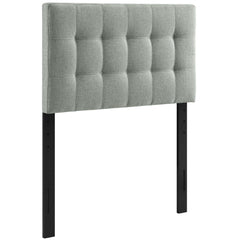 Lily Gray Upholstered Fabric Twin Headboard - Ornate Home