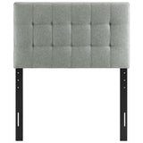 Lily Gray Upholstered Fabric Twin Headboard - Ornate Home
