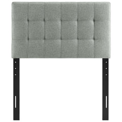 Lily Gray Upholstered Fabric Twin Headboard - Ornate Home