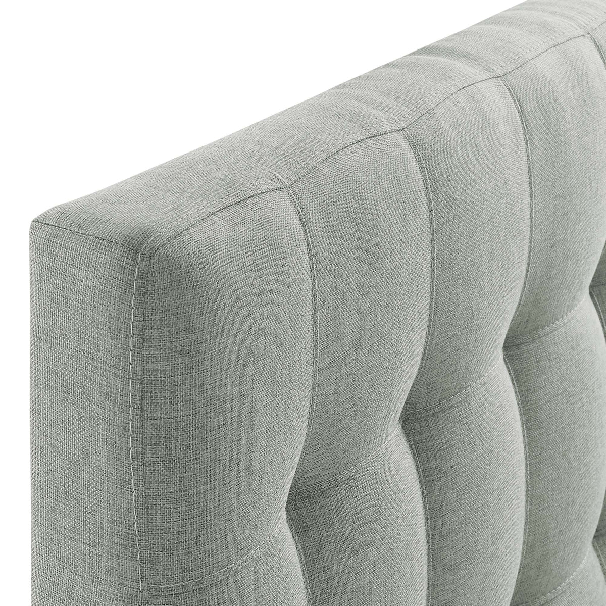 Lily Gray Upholstered Fabric Twin Headboard - Ornate Home