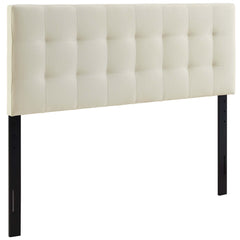 Lily Ivory Upholstered Fabric Full Headboard - Ornate Home