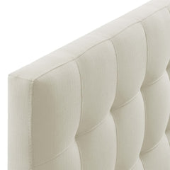 Lily Ivory Upholstered Fabric Full Headboard - Ornate Home