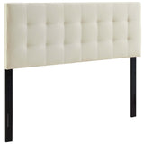 Lily Ivory Upholstered Fabric King Headboard - Ornate Home