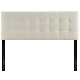 Lily Ivory Upholstered Fabric King Headboard - Ornate Home