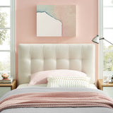Lily Ivory Upholstered Fabric Twin Headboard - Ornate Home