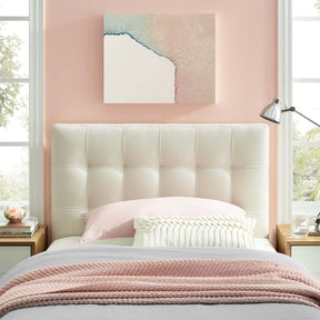 Lily Ivory Upholstered Fabric Twin Headboard - Ornate Home