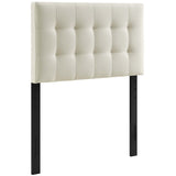 Lily Ivory Upholstered Fabric Twin Headboard - Ornate Home