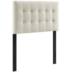 Lily Ivory Upholstered Fabric Twin Headboard - Ornate Home