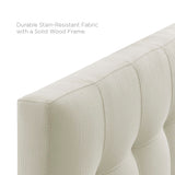 Lily Ivory Upholstered Fabric Twin Headboard - Ornate Home