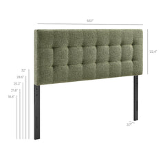 Lily Leaf Upholstered Full Size Headboard - Ornate Home