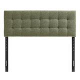 Lily Leaf Upholstered Queen Size Headboard - Ornate Home
