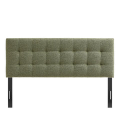 Lily Leaf Upholstered Queen Size Headboard - Ornate Home