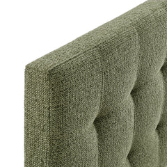 Lily Leaf Upholstered Queen Size Headboard - Ornate Home
