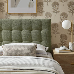 Lily Leaf Upholstered Twin Size Headboard - Ornate Home