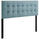 Lily Light Blue Biscuit Tufted Performance Velvet Full Headboard - Ornate Home