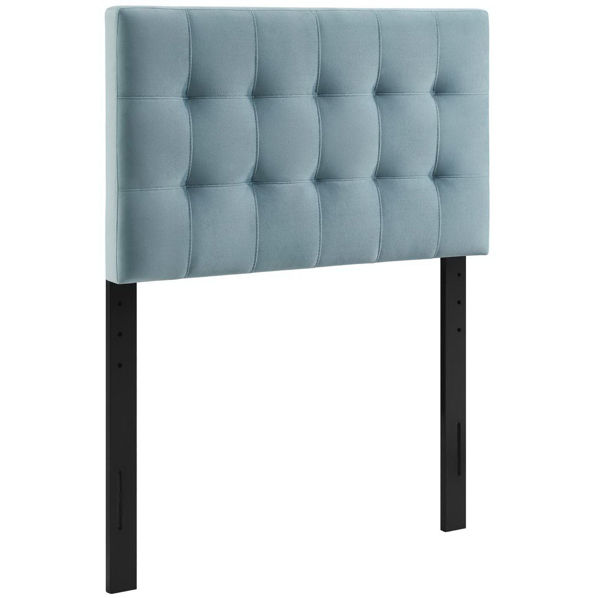 Lily Light Blue Biscuit Tufted Performance Velvet Twin Headboard - Ornate Home