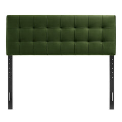 Lily Moss Green Stain-Resistant Performance Velvet Full Size Headboard - Ornate Home