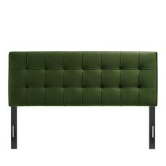 Lily Moss Green Stain-Resistant Performance Velvet Full Size Headboard - Ornate Home